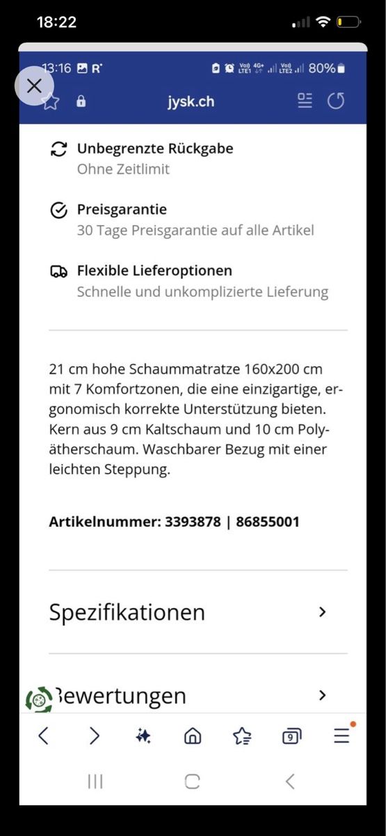 Betten: Bett mit Matratze und Bettgestell  – Gebraucht aus Schwerzenbach von ema_df7l 2