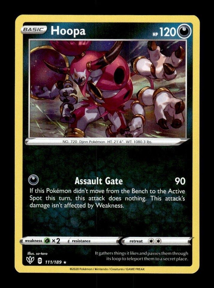 Pokémon Sammelbilder & Trading cards: Pokemon Darkness Ablaze HOOPA Holo 111/189 – Gebraucht aus Wünnewil von Dreibein