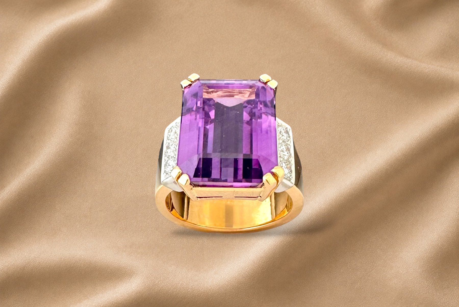 Bucherer Bagues: Massiver Amethyst - Diamant - Cocktailring, 9,50 ct – D'occasion à Zuzwil SG par artimmo 3