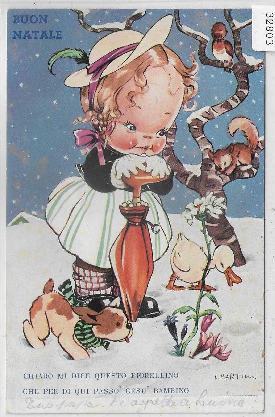 Cartoline postali: Buon Natale - Künstler L. Martini – Usato da Ettingen venduto da Kartenplanet
