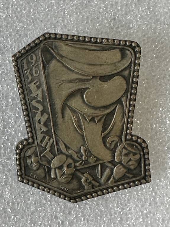Plaketten & Abzeichen: Fasnacht Basel SILBER 1936 – Gebraucht aus Basel von fasnachtsoutlet1965
