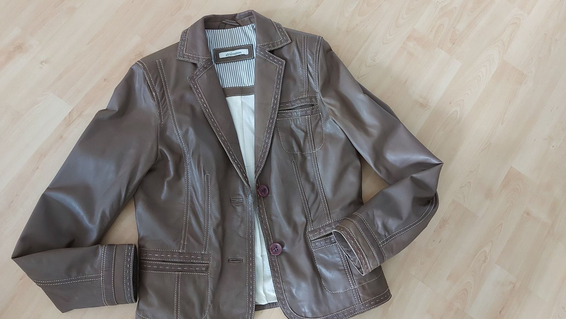 Giacche: Lederjacke, Lederblazer Braun von Steilmann – Usato da langenthal venduto da rundholz7 4