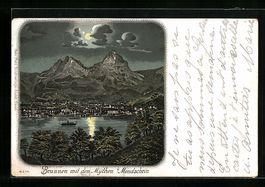 Litho Brunnen, Ortspanorama mit den Myth