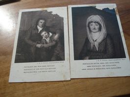 2 Bundesfeierkarten Pestalozzi 1914, schlechter Zustand