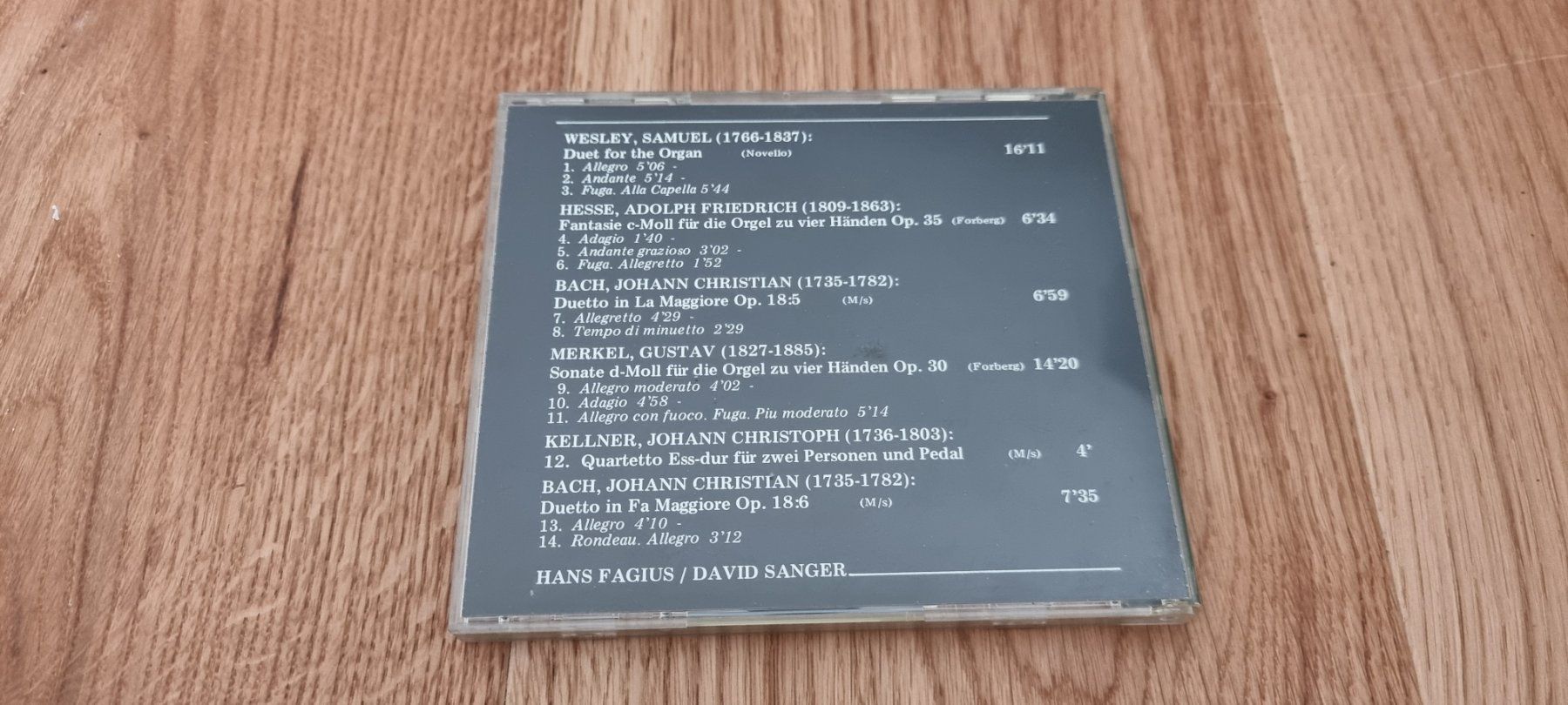 CDs: CD: Hans Fagius & David Sanger - Duets for Organ – Gebraucht aus Lachen SZ von allesweg78 1
