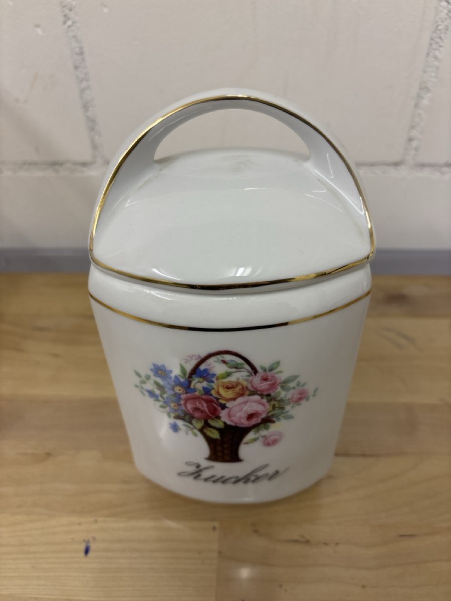 Contenitori & Simili: Zuckerdose, Blumendekor, MCP Tschechoslowakei – Usato da Adliswil venduto da ninotschka7 4