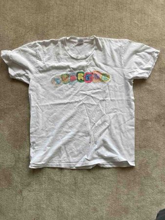 Supreme T-Shirt weiss mit buntem Aufdruck gebraucht