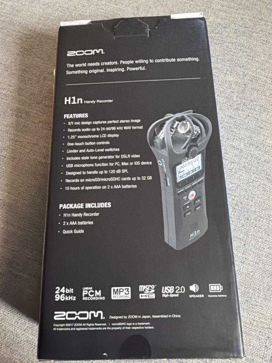 Zoom Aufnahmegeräte: Zoom h1n Handy Recorder – Neu (gemäss Beschreibung) aus aubonne von x_yz 1