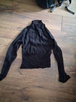 Damen Pullover schwarz Grösse M feine Strickware
