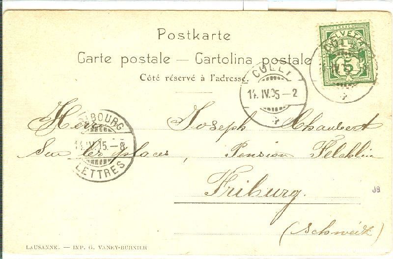 Cartes postales: Cully - Carte Officielle - Litho + 1905 – D'occasion à Emmenbrücke par teestube 1