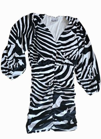 H&M super chic Business Kleid Gr. S Zebra gerafft