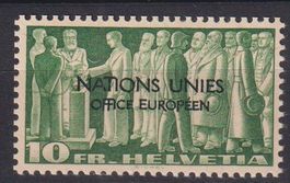 ONU20 Freimarke  «NATIONS UNIES OFFICE EUROPÉEN» **