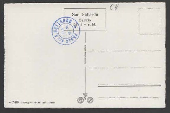 Cartoline postali: OSPIZIO SAN GOTTARDO     (Q – Usato da Ruggell venduto da Masescha 1