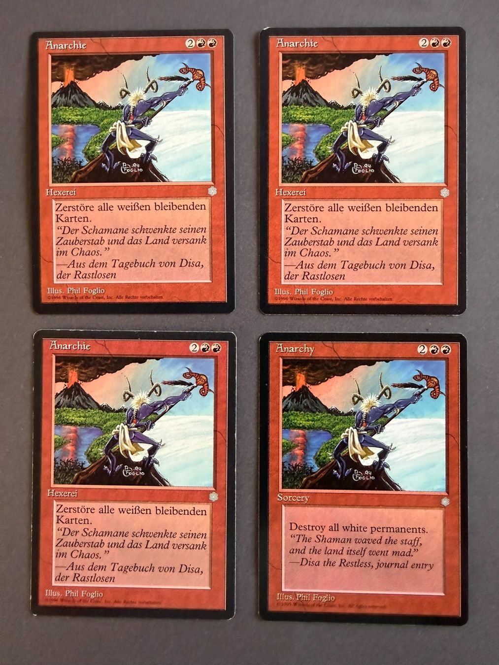 Magic The Gathering Carte collezionabili: 4x Anarchie // Anarchy // Ice Age // Eiszeit // Magic – Usato da Binz venduto da Tempelritter
