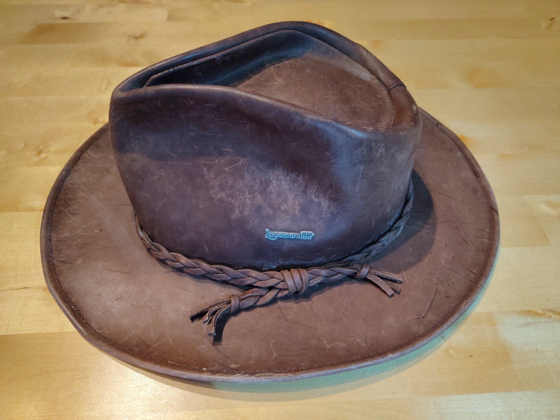 Hüte, Mützen & Caps: Lederhut Lagomarsino - Gr 61 – Gebraucht aus Kriens von Carvid 1