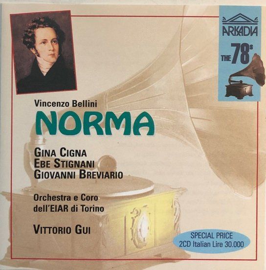 CD: Bellini - Norma (1937, Vittorio Gui) – Usato da Grüningen venduto da azulblanco
