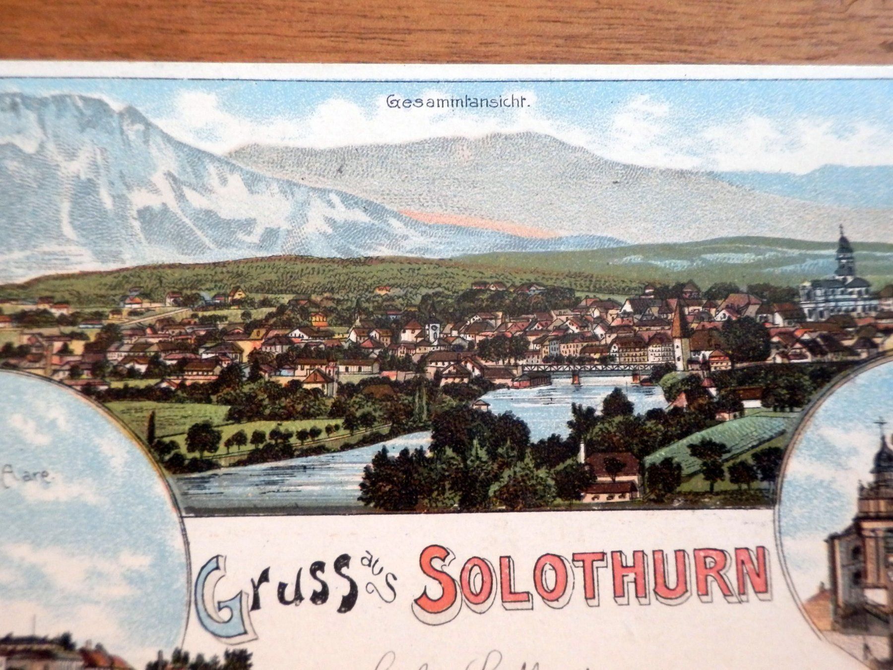 Cartoline postali: Litho. Gruss aus Solothurn, ZNr.60B – Usato da Ueberstorf venduto da dinbau 1