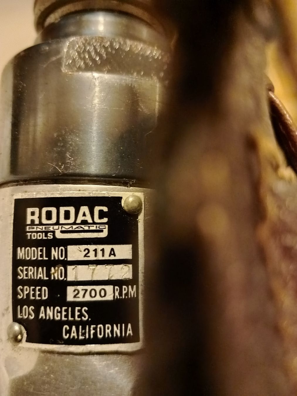 Trapani: RODAC Druckluftbohrmaschine 211A, – Usato da zürich venduto da sotherbies 2