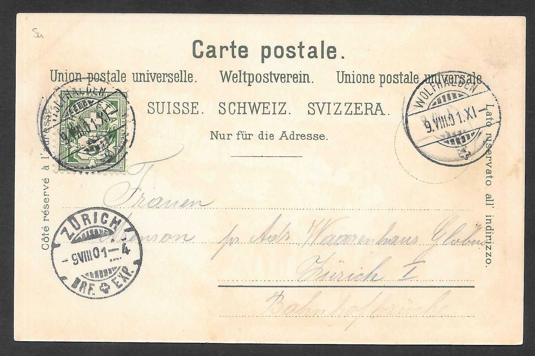 Cartoline postali: Gruss aus den Bergen Lithografie – Usato da Olten venduto da clotaldi 1