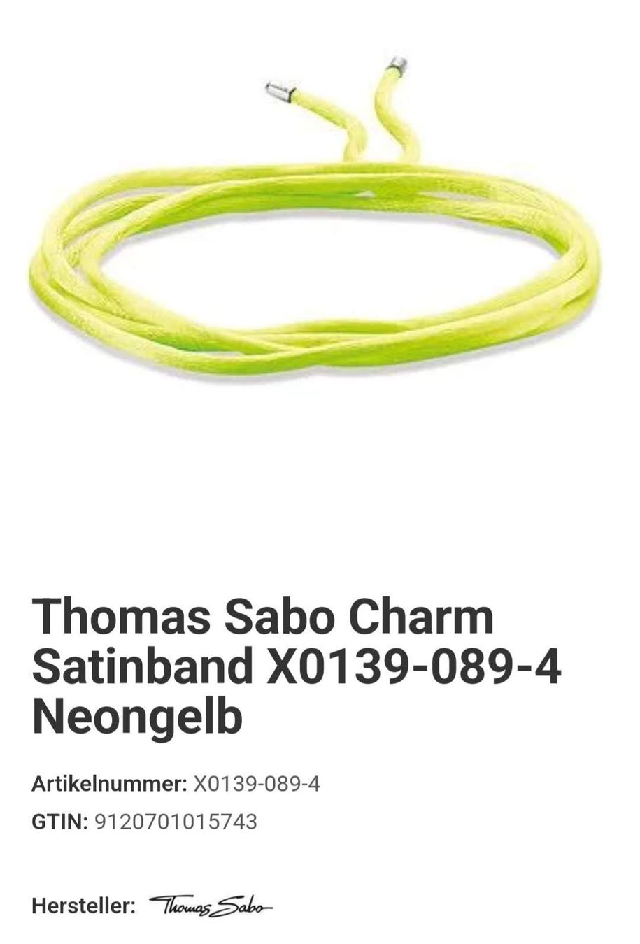 Thomas Sabo Ciondoli: Thomas Sabo Satin Band mit Anhänger – Nuovo (secondo la descrizione) da Madetswil venduto da triforuz 4