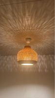 Bamboo ceiling lamp round design like new condition