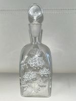 Antikes Glasfläschli mit Schneemalerei