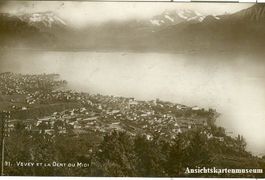 Vevey - et la Dent du Midi + 1924