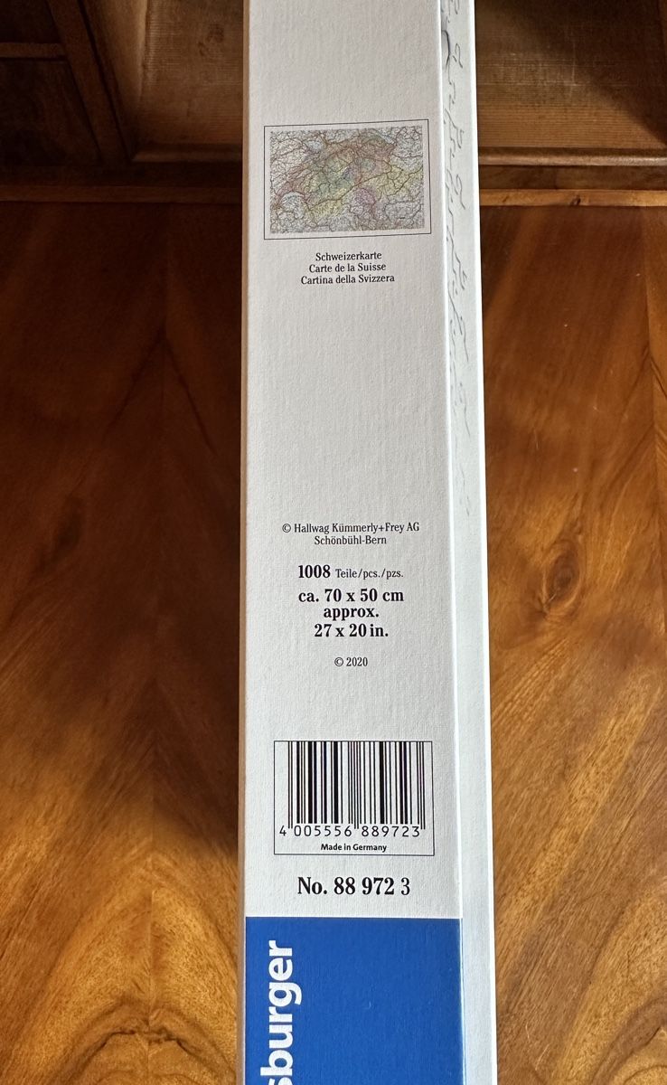 Ravensburger Puzzle: Ravensburger Puzzle Schweizerkarte 1000 Teile – Nuovo (secondo la descrizione) da Hindelbank venduto da NiciW7 1