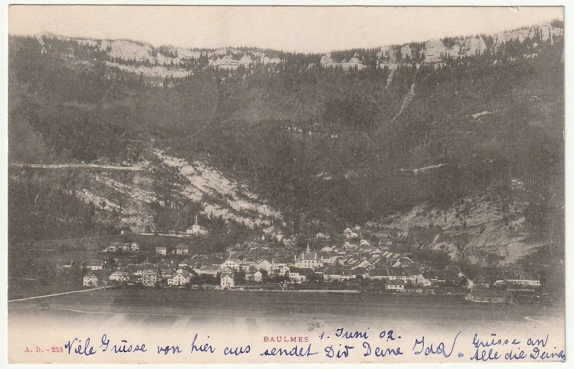 Ansichtskarten: AK Baulmes 1902 – Gebraucht aus Fislisbach von Zigzag12