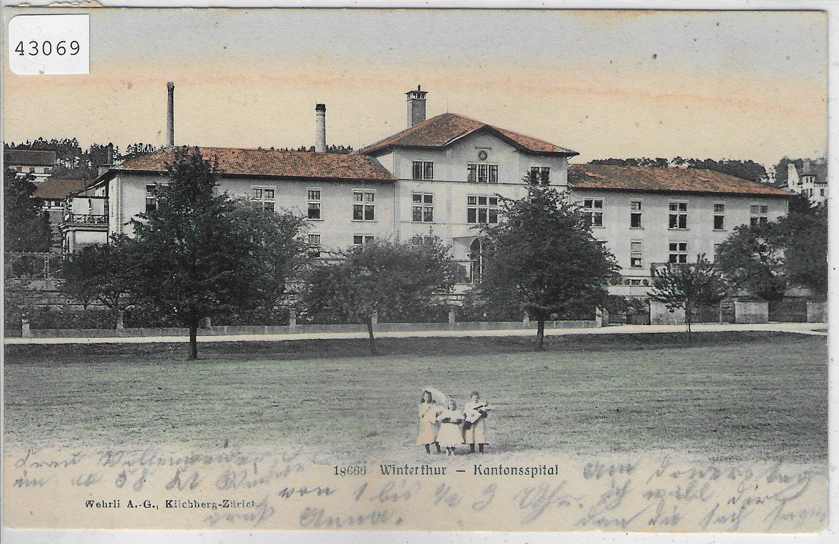 Cartoline postali: Winterthur - Kantonsspital - Kinder - coloriert – Usato da Ettingen venduto da Kartenplanet