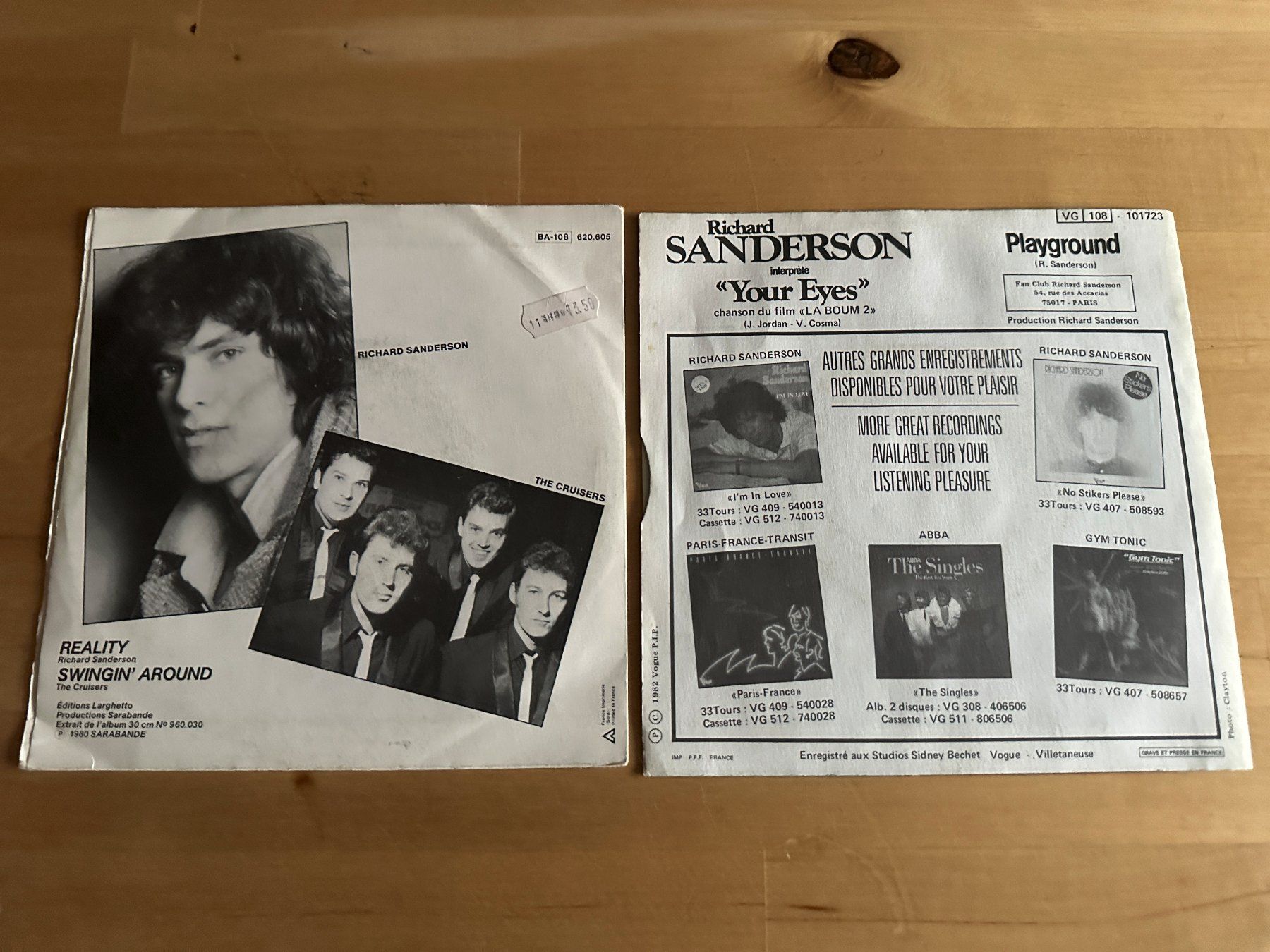 LA BOUM RICHARD SANDERSON SOPHIE MARCEAU tolle Singles Kult (Gebraucht