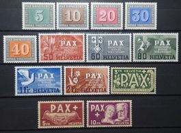 PAX Satz Mi-Nr. 447-459 Postfrisch Tadellos 500 Fr