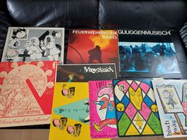 Basler Fasnacht: Sammlung LPs.Feuerwehr,1×Luzern,1×Baselland
