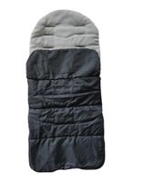 Fusssack Kinderwagen gefüttert schwarz/grau
