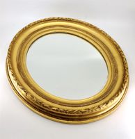 S0314 Antiker Spiegel Louis Philippe mit Widmung ~1860