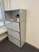 USM Haller Sideboard Weiss 3 Schubladen + 1 Tablar