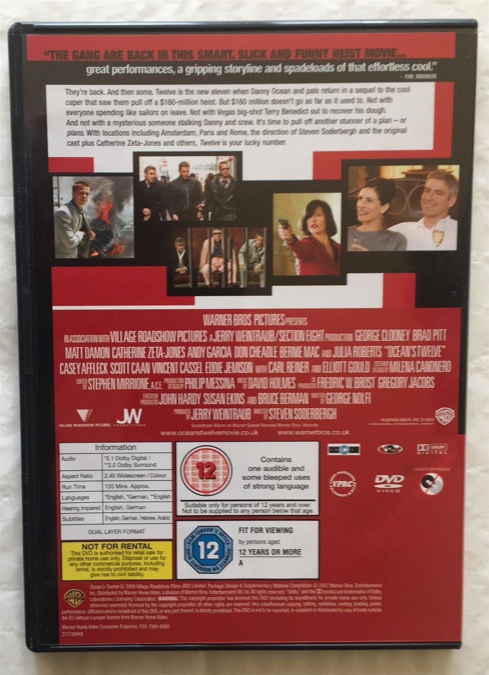 Alle DVDs: Ocean's Trilogy 4 DVDs UK Pal Zone 2 Boxset Special Edition – Gebraucht aus Genève von Cockattoo 5