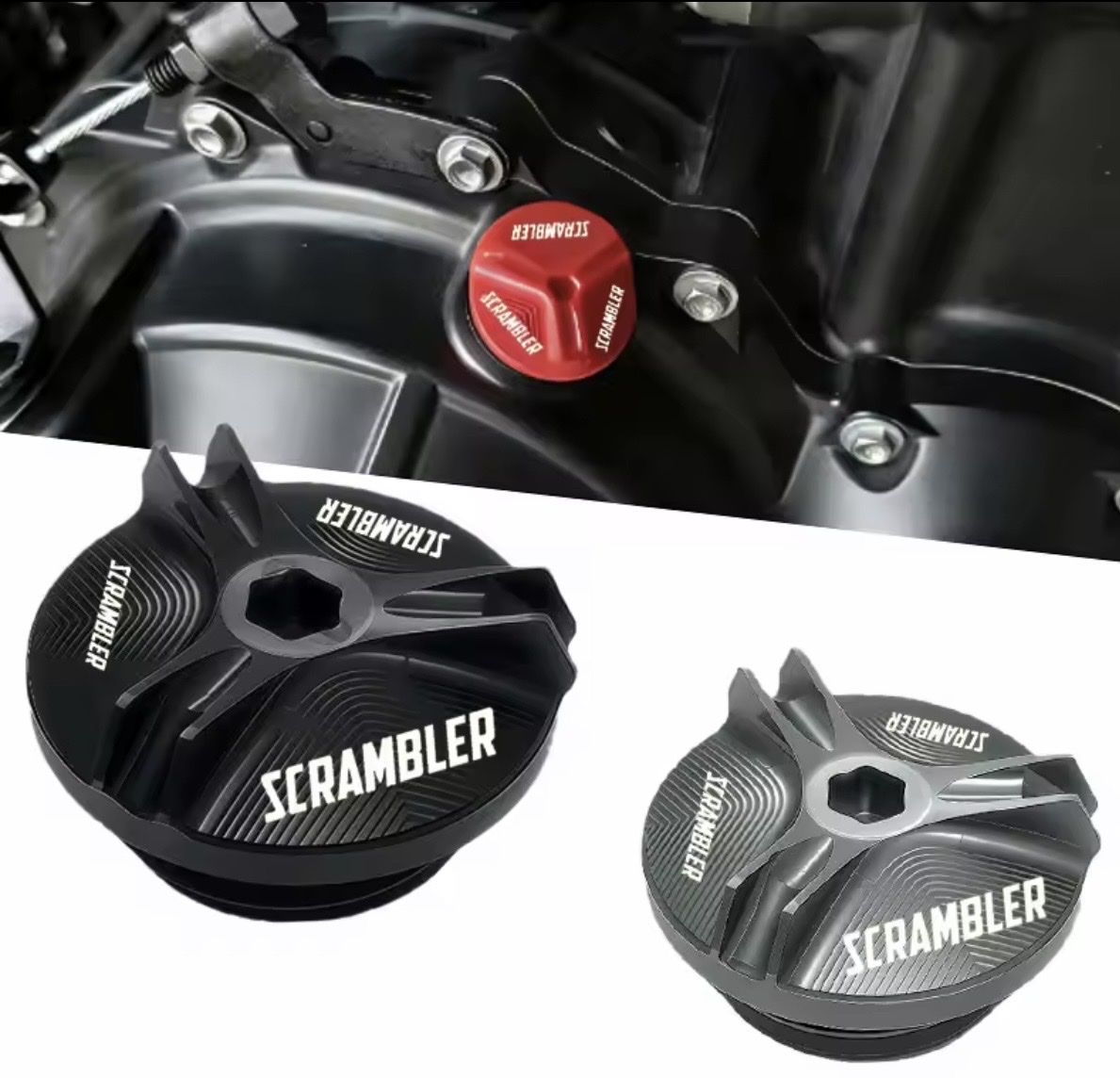 Alle Motorradersatzteile: Ducati Scrambler Motoroelkappenverschluss, neu – Neu und originalverpackt aus Affoltern am Albis von Partyfruit