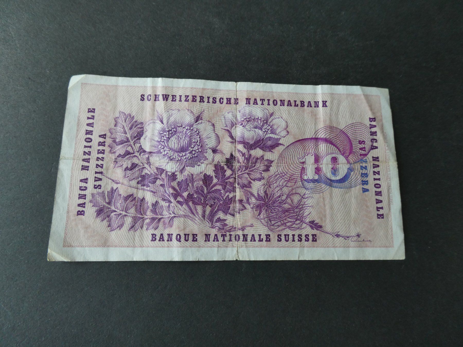 Banconote: Schweiz 1964,  10 Franken – Usato da Hinterforst venduto da Rohusri 1