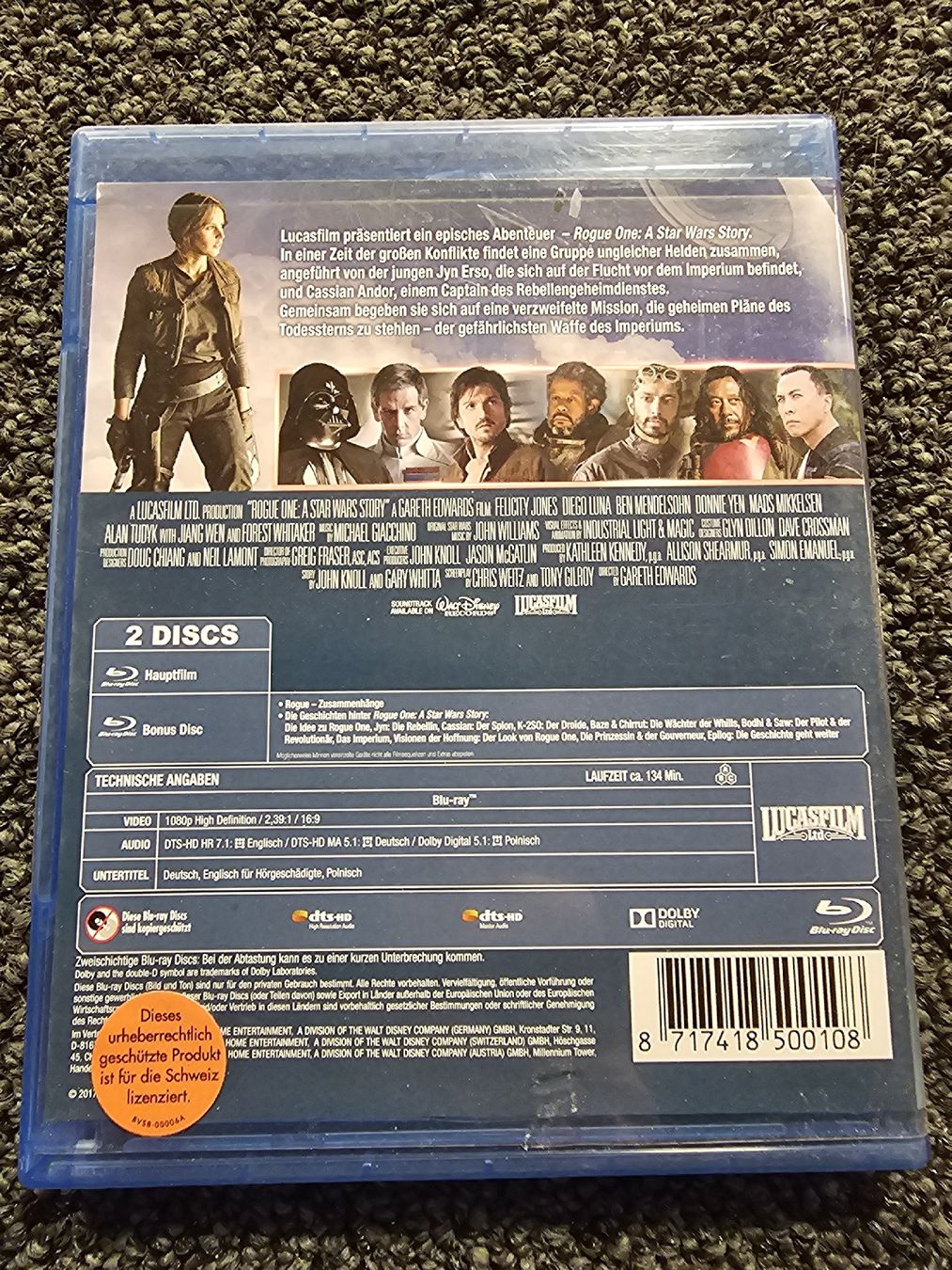 Tutti i DVDs: Rogue One A Star Wars Story Blu-ray  – Usato da Ruswil venduto da jan_bxl5 1