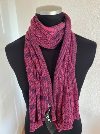 Colora Schal, Dunkelblau/Rosa, NEU
