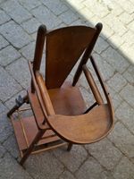 Antiker Puppenhochstuhl aus Holz, Top Zustand