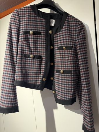 CLAUDIE PIERLOT Damen Jacke Grösse 36 kariert guter Zustand