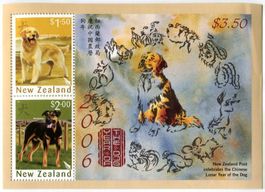 Block "Jahr des Hundes". Neuseeland