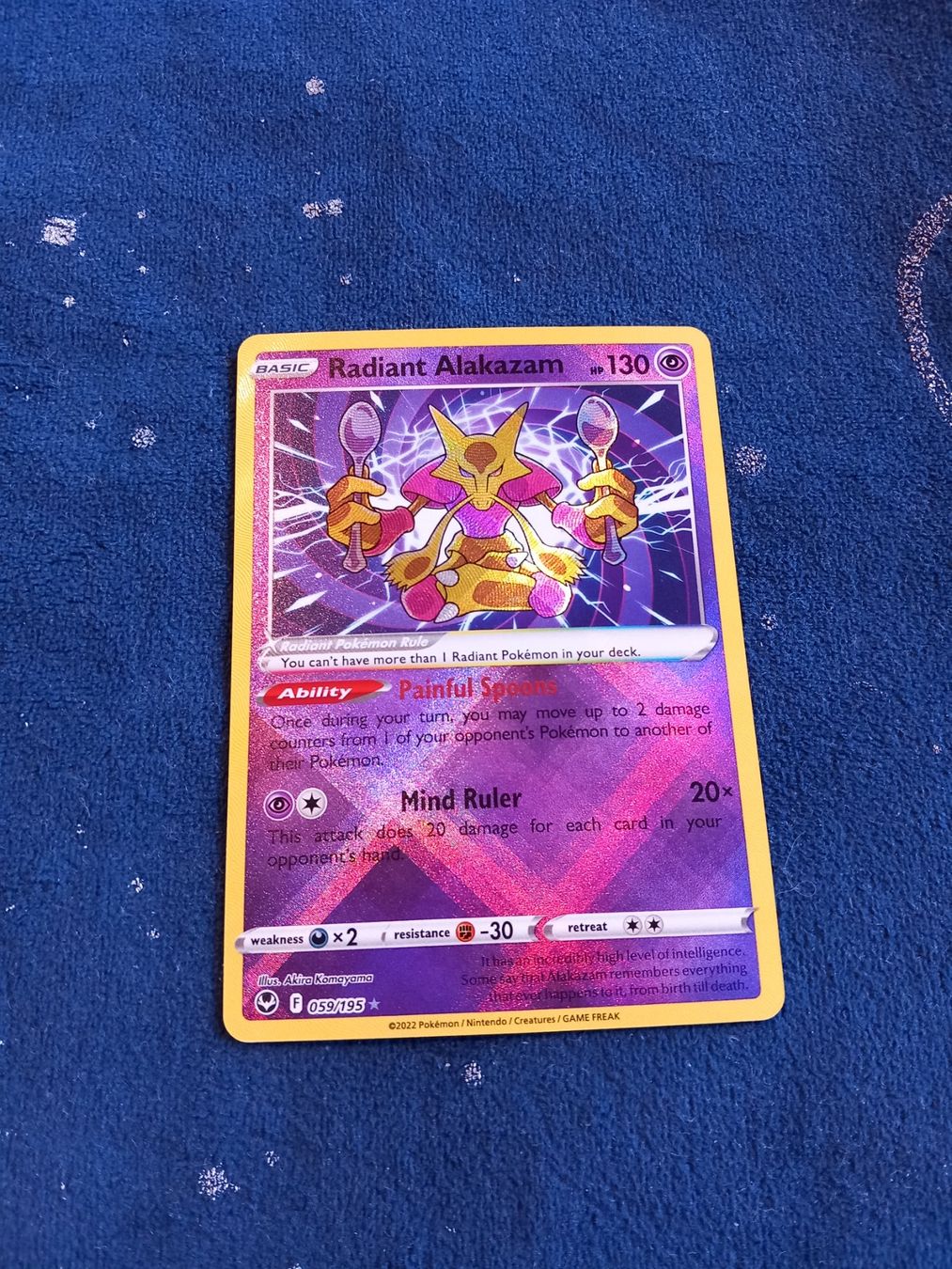 Pokémon Sammelbilder & Trading cards: Radiant Alakazam HOLO Rare (EN) Silver Tempest 059/195 – Neu (gemäss Beschreibung) aus Hinterfultigen von Marcel2112