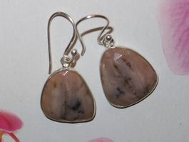 Ohrringe Pink OPAL 925 Silber fazetiert