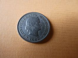 Schweiz 1887, 5 Rappen    RAR