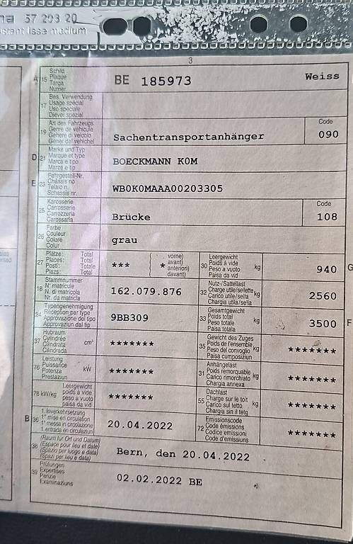 Remorques: Anhänger 3.5t jg2022 – D'occasion à St. Antoni par Menzce 1