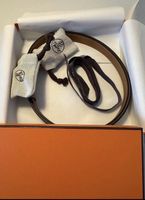 Original Hermès Kelly Gürtel Epsom Leder Étoupe - neuwertig