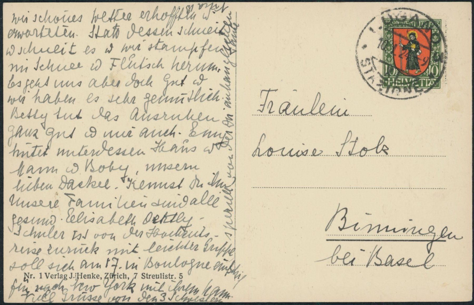 Tutti i francobolli: 1923 - Pro Juventute - Karte - EF – Usato da Schindellegi venduto da leecollect